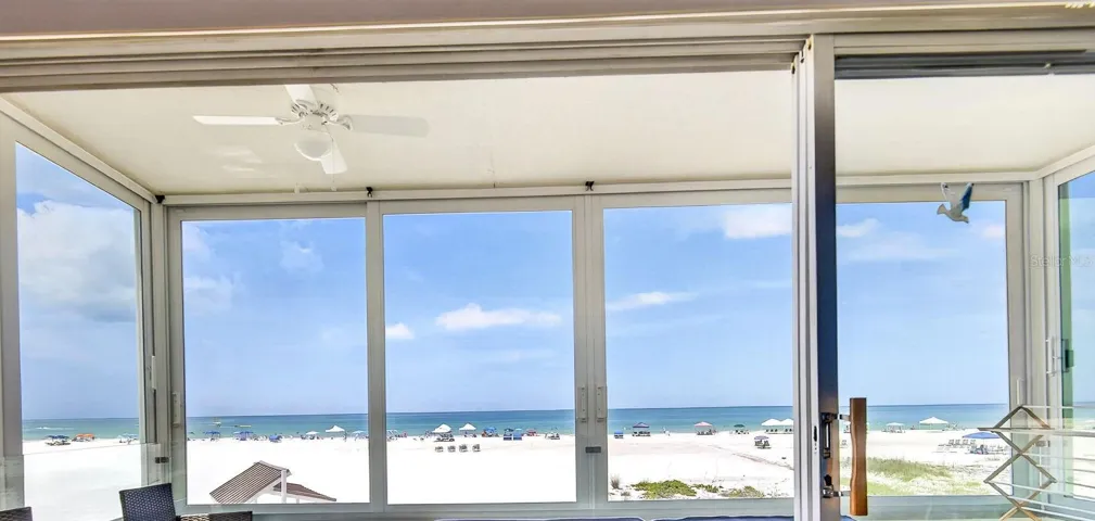 Lanai facing directly out, sliding doors open to the right.