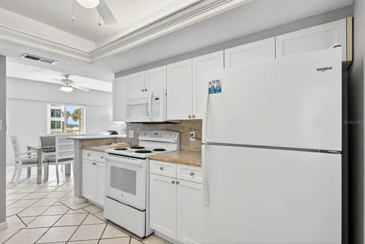 Kitchen facing dining area