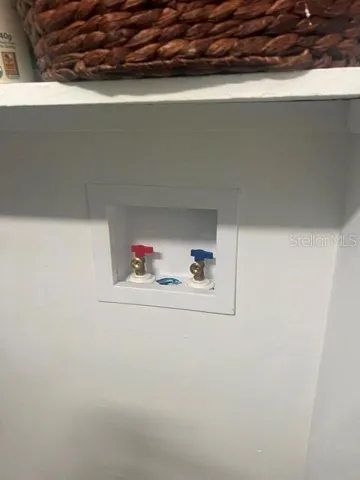 Washer connection in walkin pantry