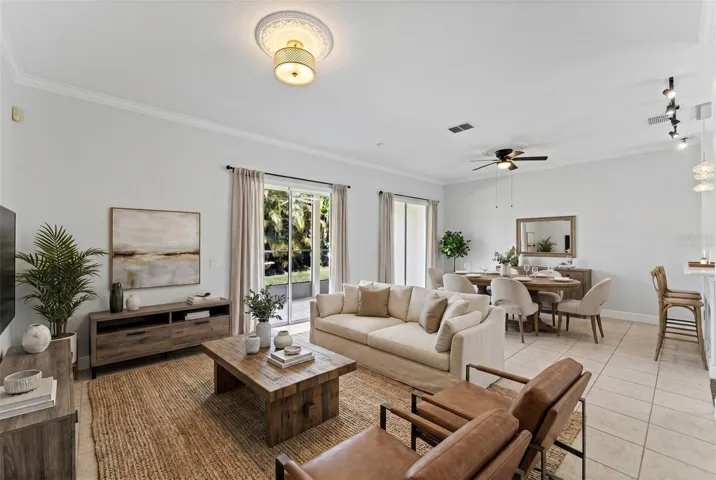Virtually Staged Living & Dining.