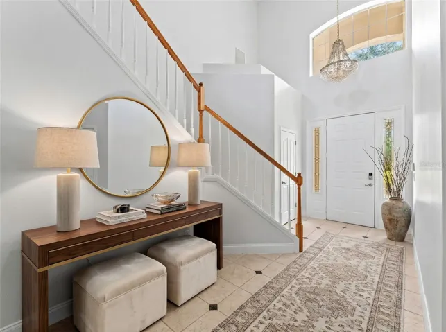Virtually Staged foyer.