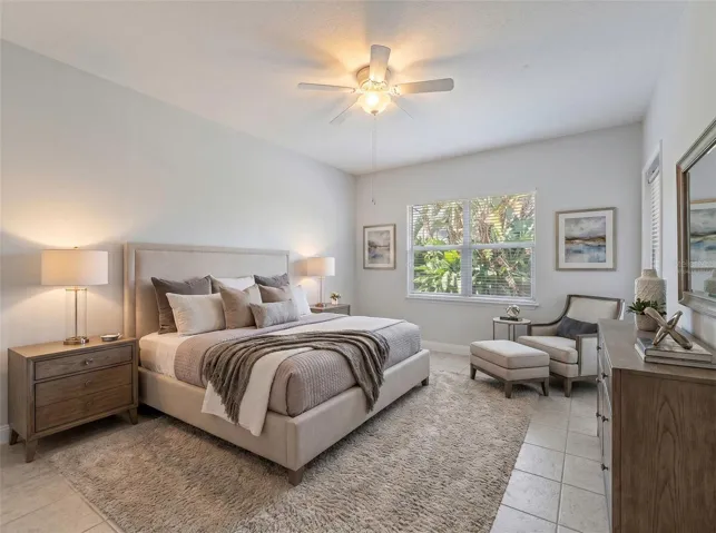 Virtually Staged Primary Bedroom.
