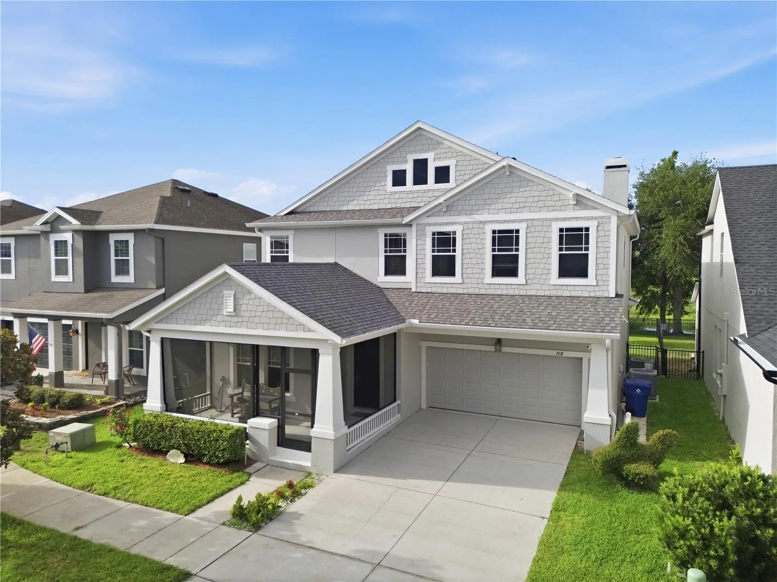 Front elevation with a sun-drenched southern exposure