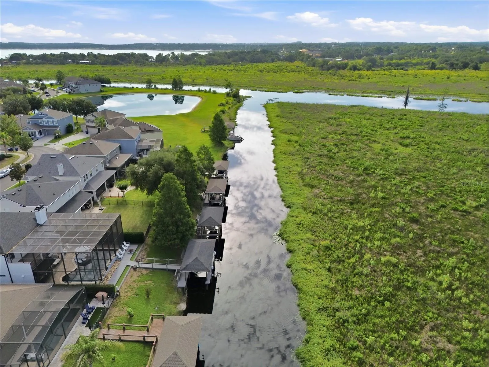 Rear canal aerial view