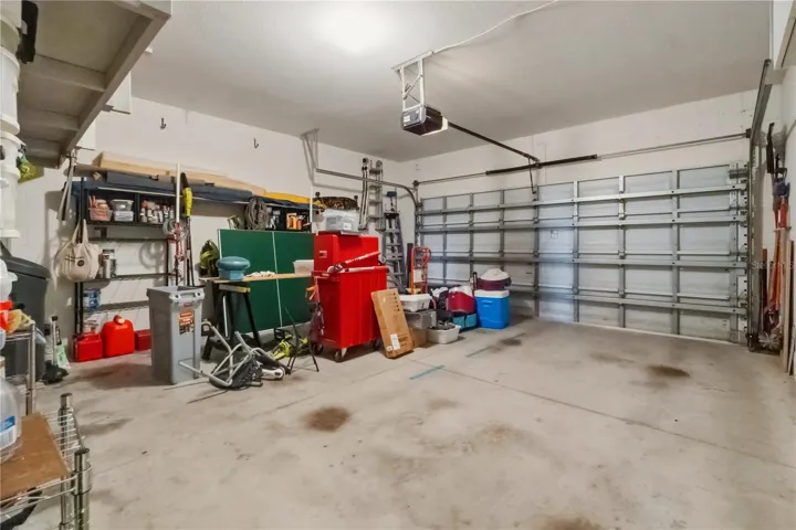 Garage with lots of storage space