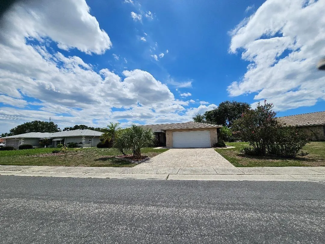 Long paver driveway