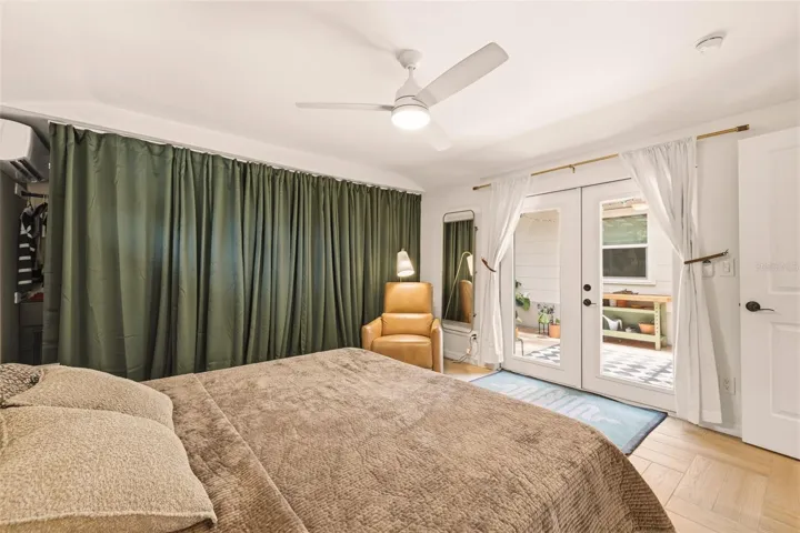 Primary Bedroom facing enclosed porch