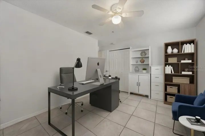 Bedroom 2 - virtually staged as an Office