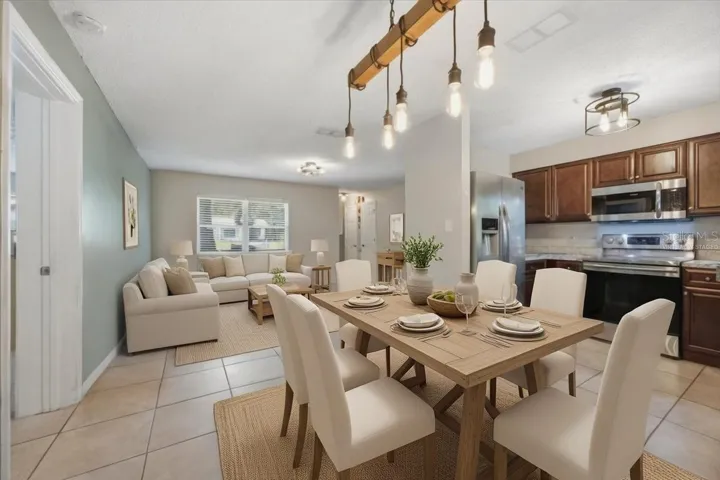 Dining & Living Room - virtually staged