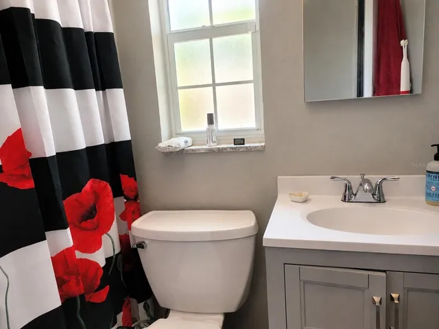 Master bathroom with large walk-in shower