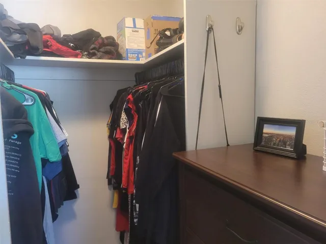 Master bedroom walk in closet