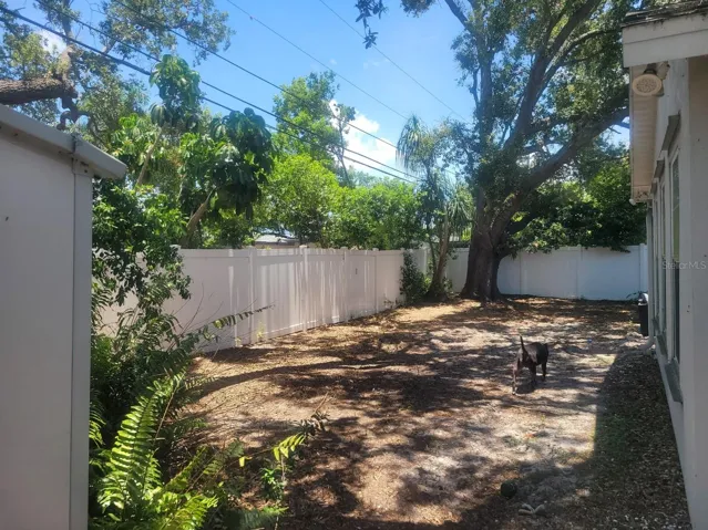 Private, fully fenced backyard with room for recreation and entertaining.