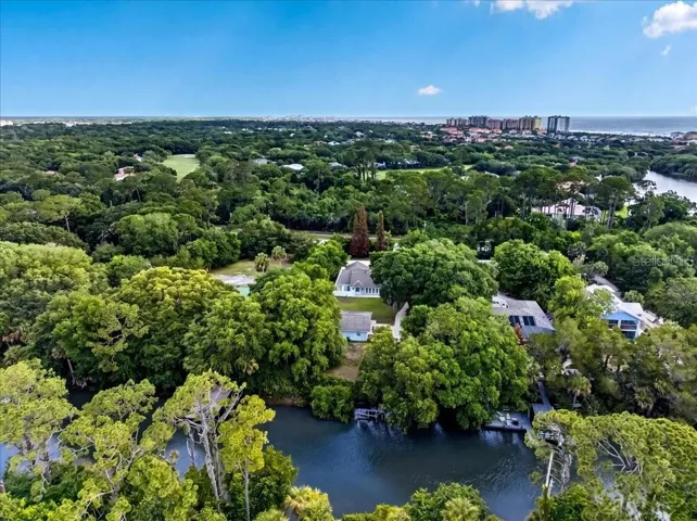 View from the Fox Canal to the back of the property.