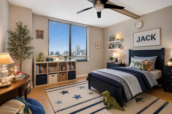 Bedroom 2 Virtually Staged as Kid's Room