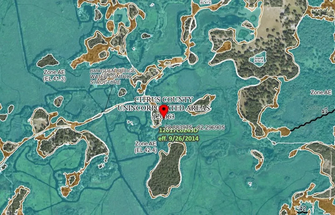 FEMA Map showing islands edges in AE and inner portions of islands in X