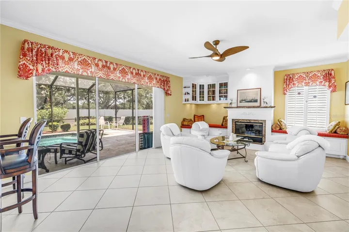 Great Room with Sliding Doors to Pool Area