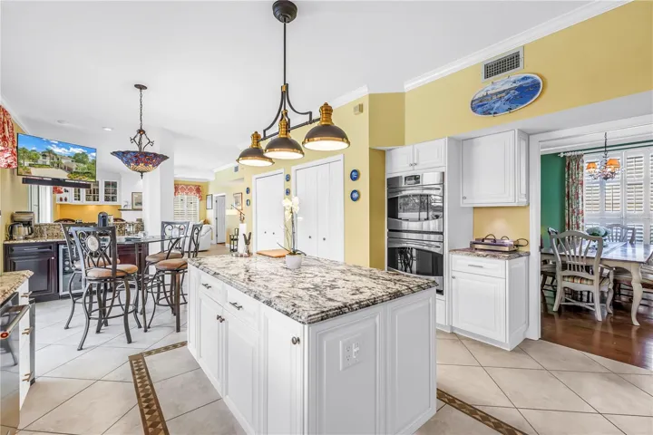 Kitchen Island and Double Oven