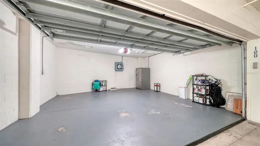 The rare private two-car garage is just steps from the elevator lobby.