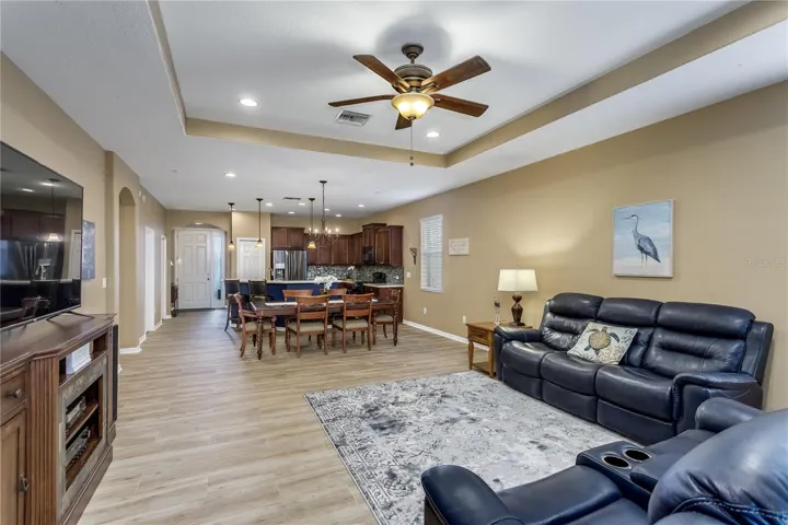 Living room and Dining room