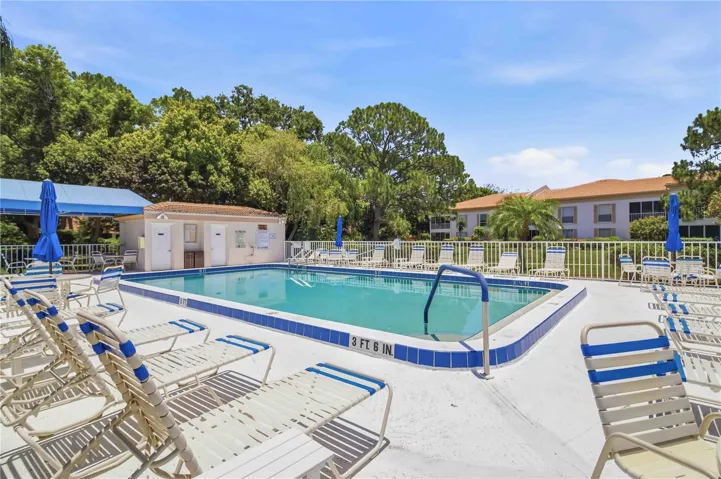 Community Pool just steps away from this unit.
