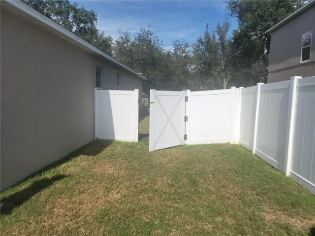 side yard with gate