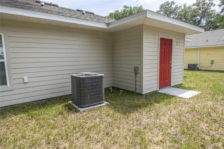 Rear entrance of home