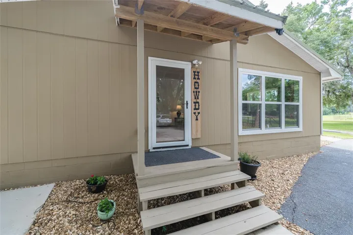 Separate entrance provides convenient access to the family room.