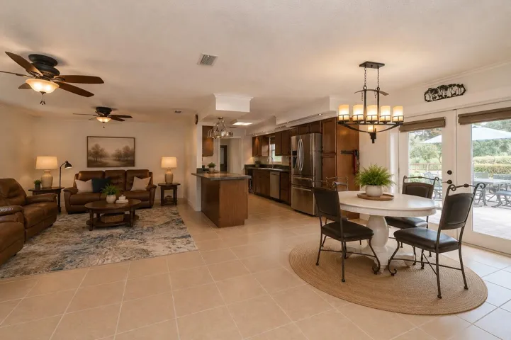 Spacious open layout offers seamless flow between living areas.