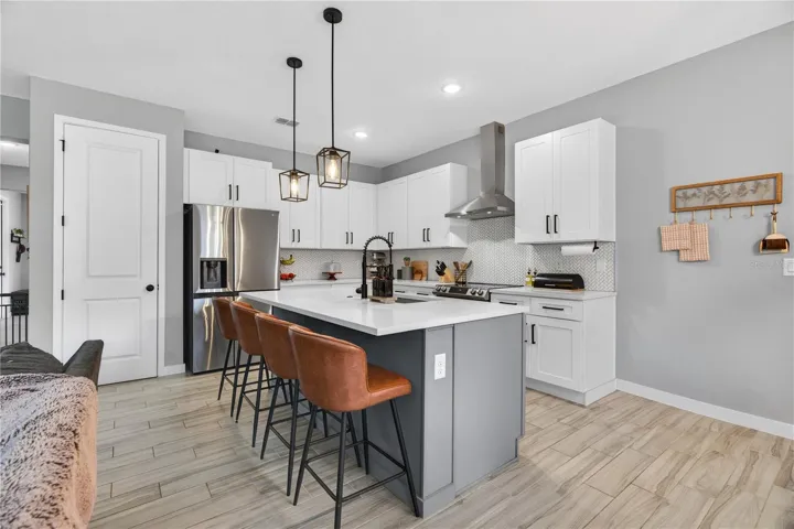 View of the Kitchen with Stainless-Steel Appliances