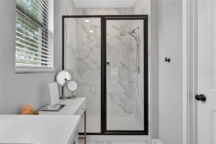 Vanity Table and Shower Enclosure