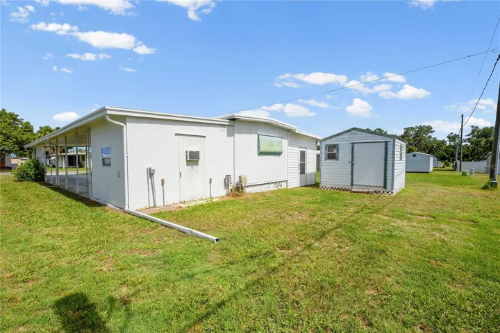 Two backyard storage areas.