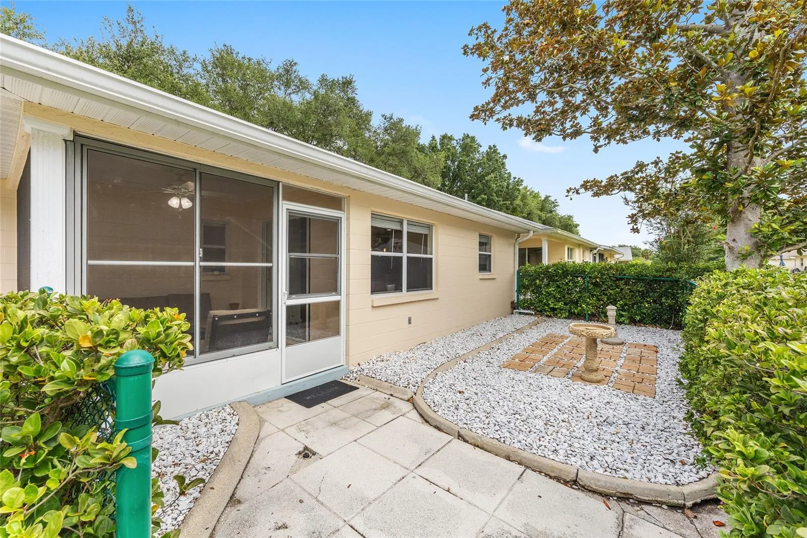 Fenced backyard offers added privacy and a nice outdoor space to enjoy.