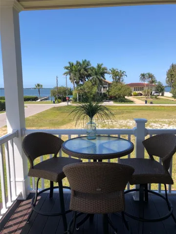 Balcony off kitchen wtih view of Palma Sola Bay