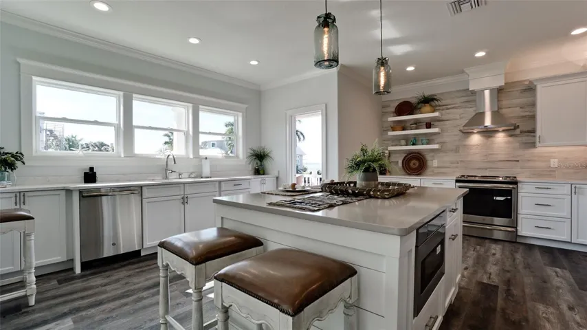 Kitchen with view of Palma Sola Bay
