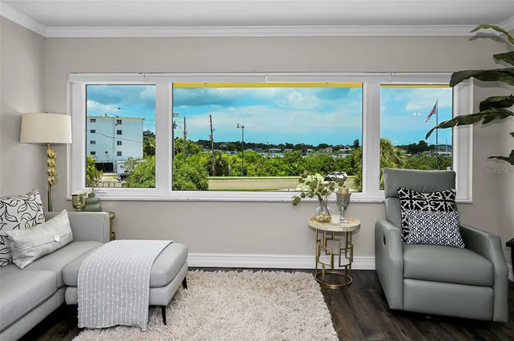 living area with a view