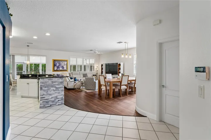 VIEW INTO LIVING AREA FROM FOYER