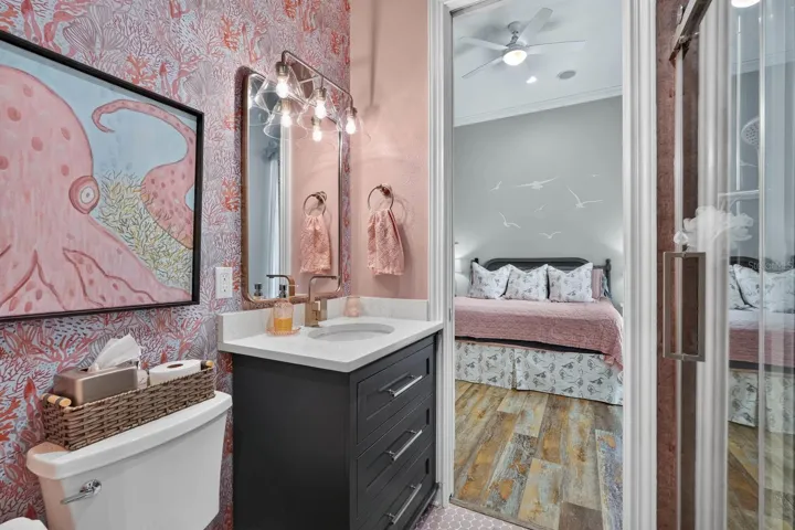 Private guest suite off courtyard.