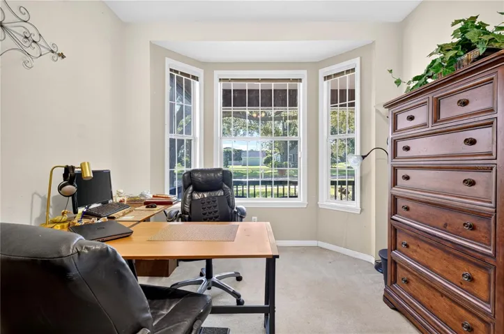 Home Office with bay window