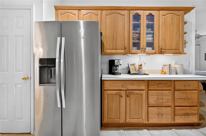 Oak cabinets