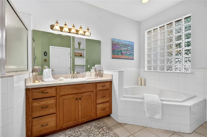 Primary Bathroom with large jetted tub