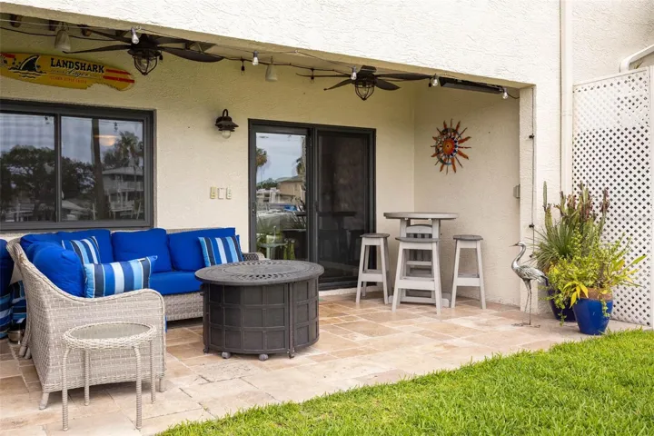 Alternate view of ground floor patio.