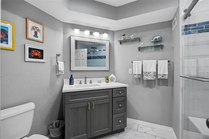 Beautifully updated Full bathroom on main floor for guest use