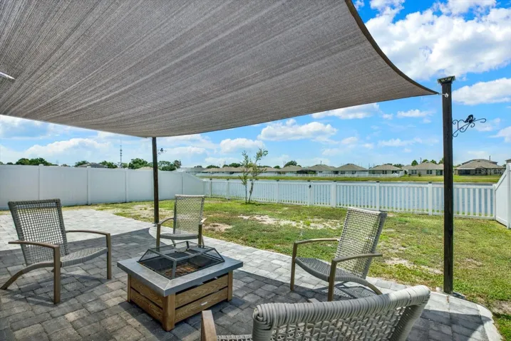 Pavered patio area