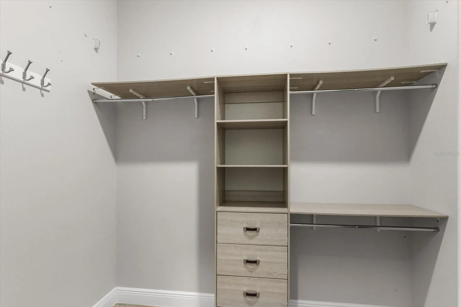 2 semi-custom walk-in closets