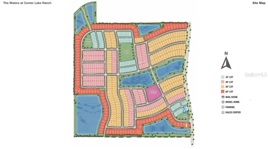 The Waters at Center Lake Ranch Site Map