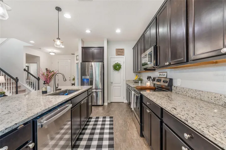 Kitchen leading to Walk-in Pantry
