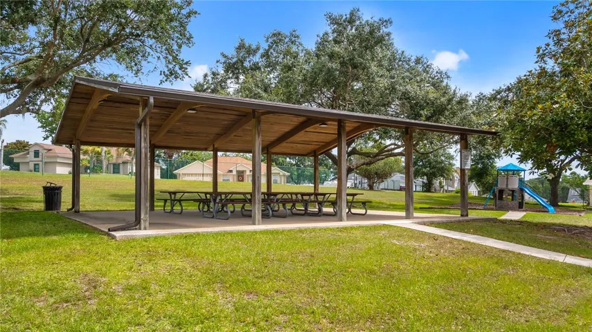 Lake Crescent Hills Community Area with This pavilion for gatherings and a playground