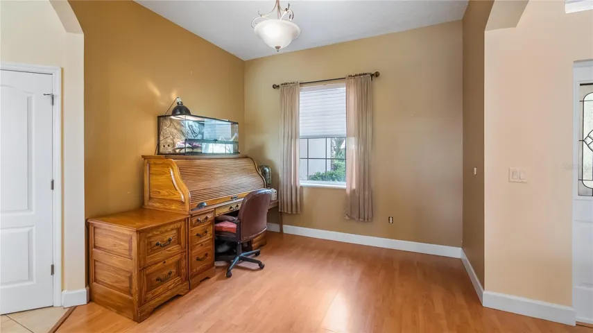 Dining room right inside front door on right