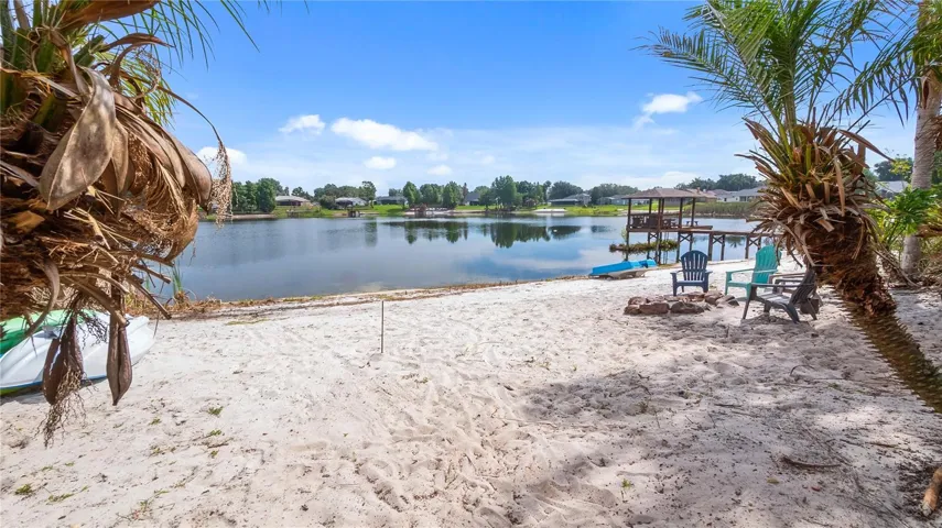 Your private backyard beach on spring fed Lake Katherine