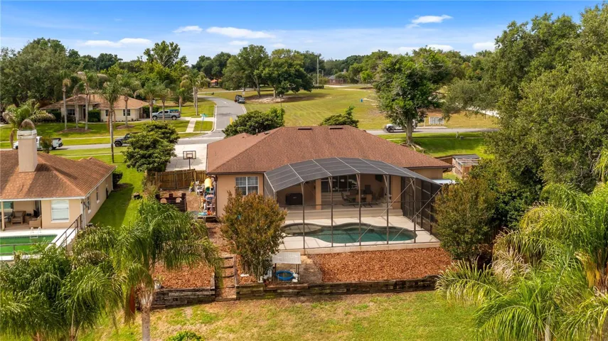Aerial rear view of 11136 Lake Katherine Circle Clermont, FL 34711